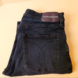 Calvin Klein CKJ035 Straight Jeans Mens 34 x 32 Dark Blue